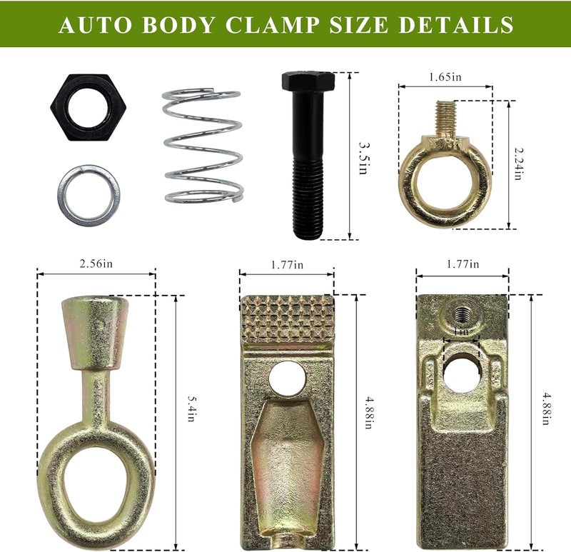 YTFRL 5 Ton 2 Way Auto Body Clamp, Small Mouth Frame Pulling Repair Tool with Self Tightening Grips, Automotive Body Pull Clamp for Top & Straight Sheet Metal Maintenance - Image 2
